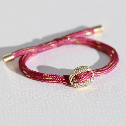 Armband bean diamant cerise