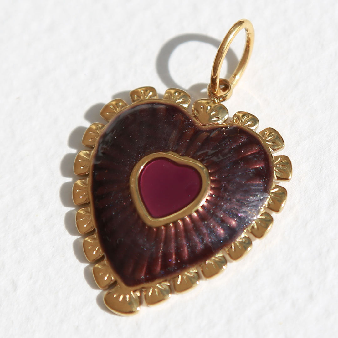 Bedel hart burgundy