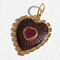 Bedel hart burgundy