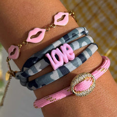 Bracelet en diamant pink bean