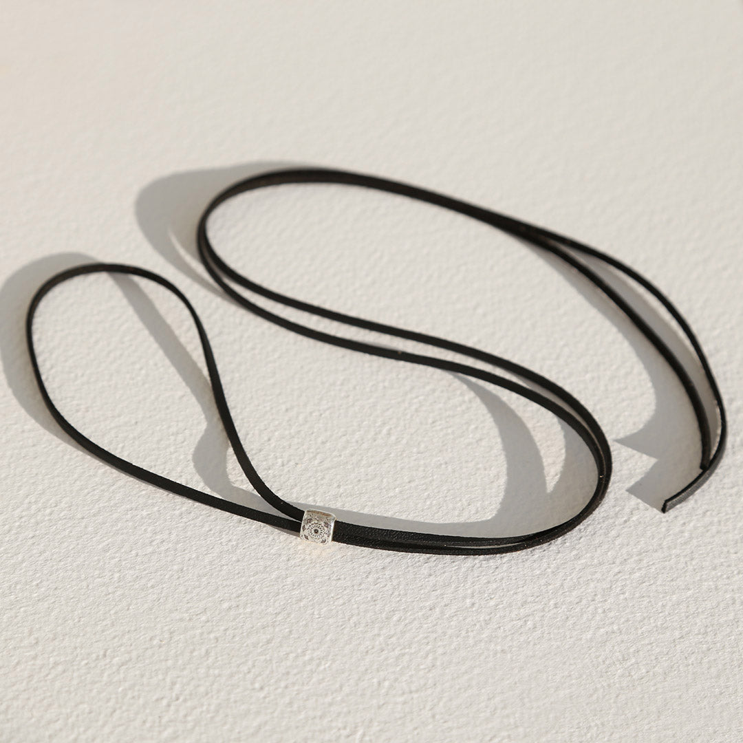 Choker Navajo zwart zilver