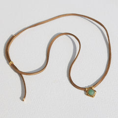 Suède choker jade