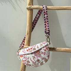 Crossbody tas bloem wit