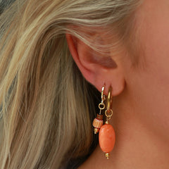 Gold earrings mystic soul brown
