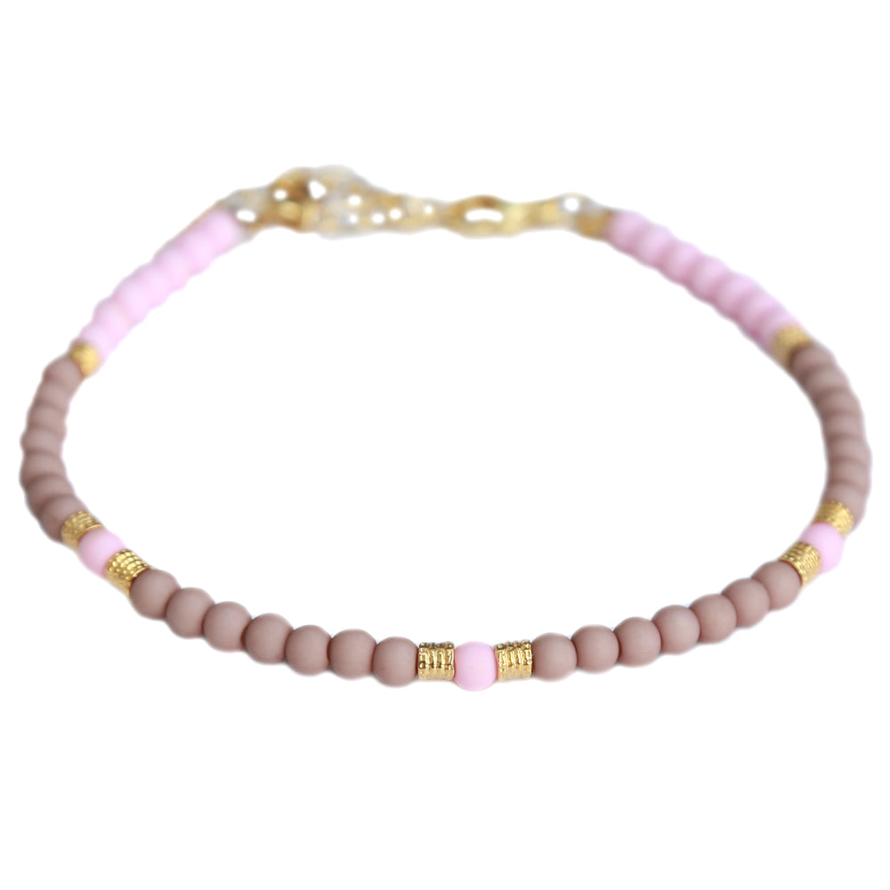 Banda única jondal rosa suave taupe