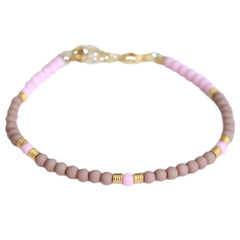 Banda única jondal rosa suave taupe