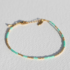 Enkelbandje miyuki mint gold