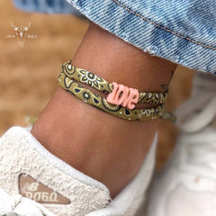 Olivenfarbenes Bandana-Armband – wähle deine eigene Farbe!