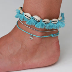 Bracelet de cheville Nomad bleu ciel