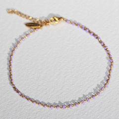 Enkelbandje chain lilac