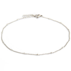 Bracelet de cheville à pois argentés