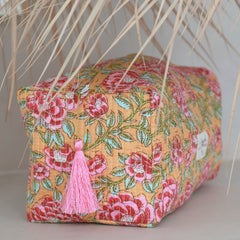 Bolso de baño con estampado de bloques Fez flor de verano L