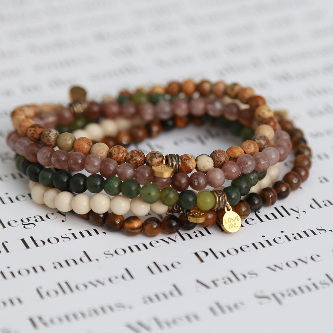 Brazalete nómada de piedras preciosas serpentinas