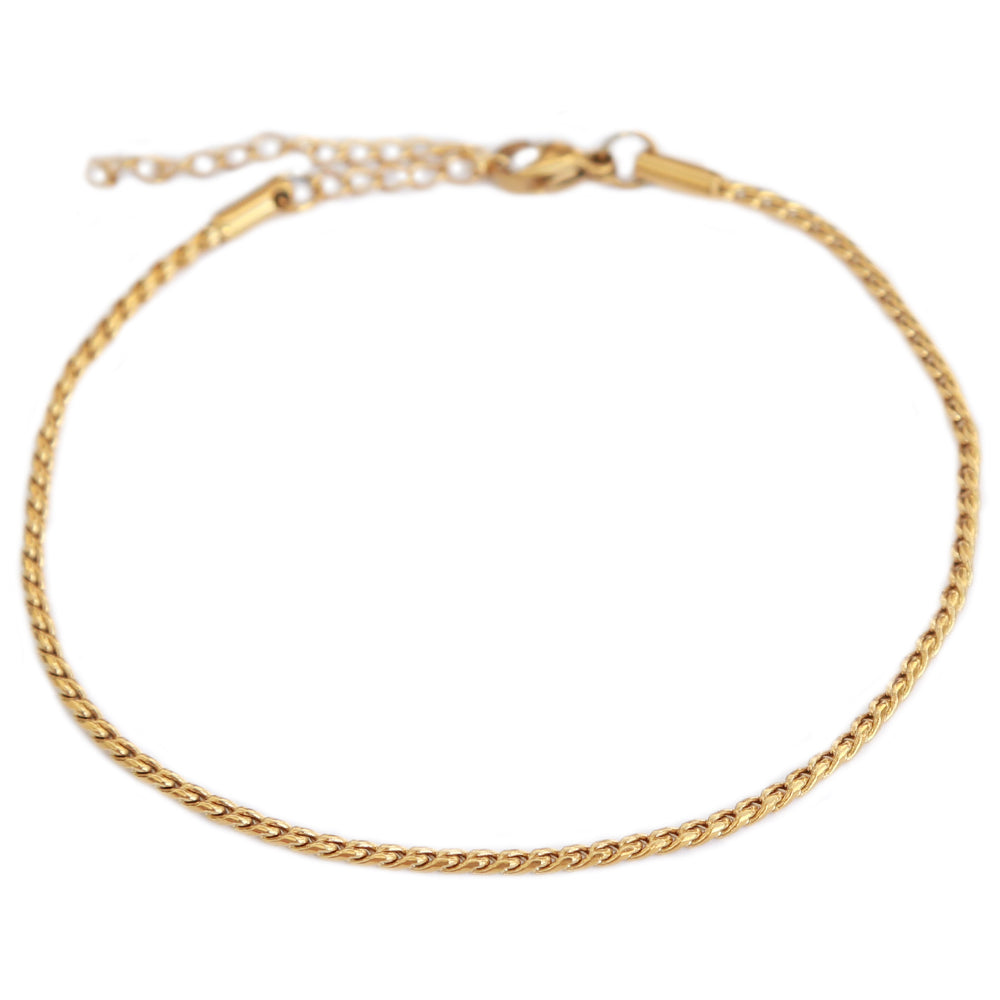 Tobillera de oro con cadena fina