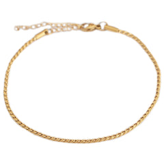 Tobillera de oro con cadena fina
