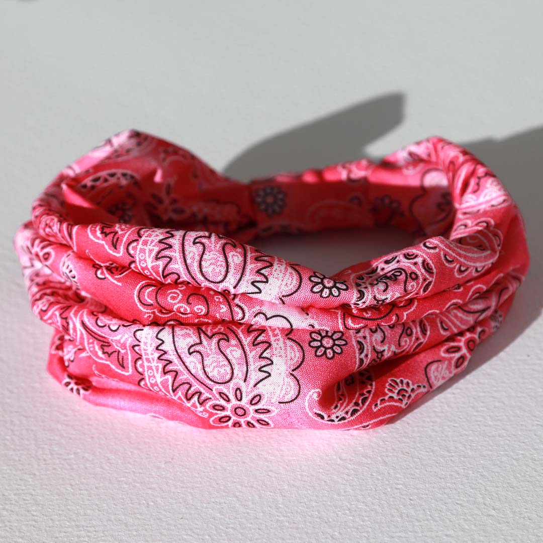Haarband bandana roze