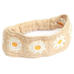 Hairband crochet sunflower 