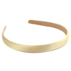 Diadema de satén color marfil y dorado