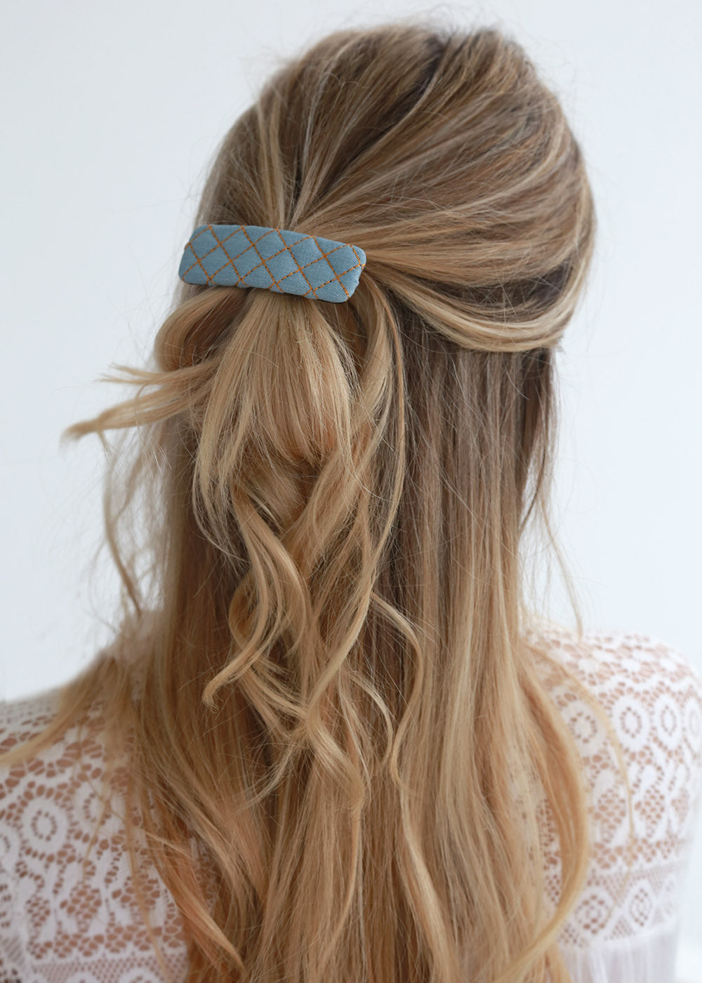 Clip para el pelo denim azul claro