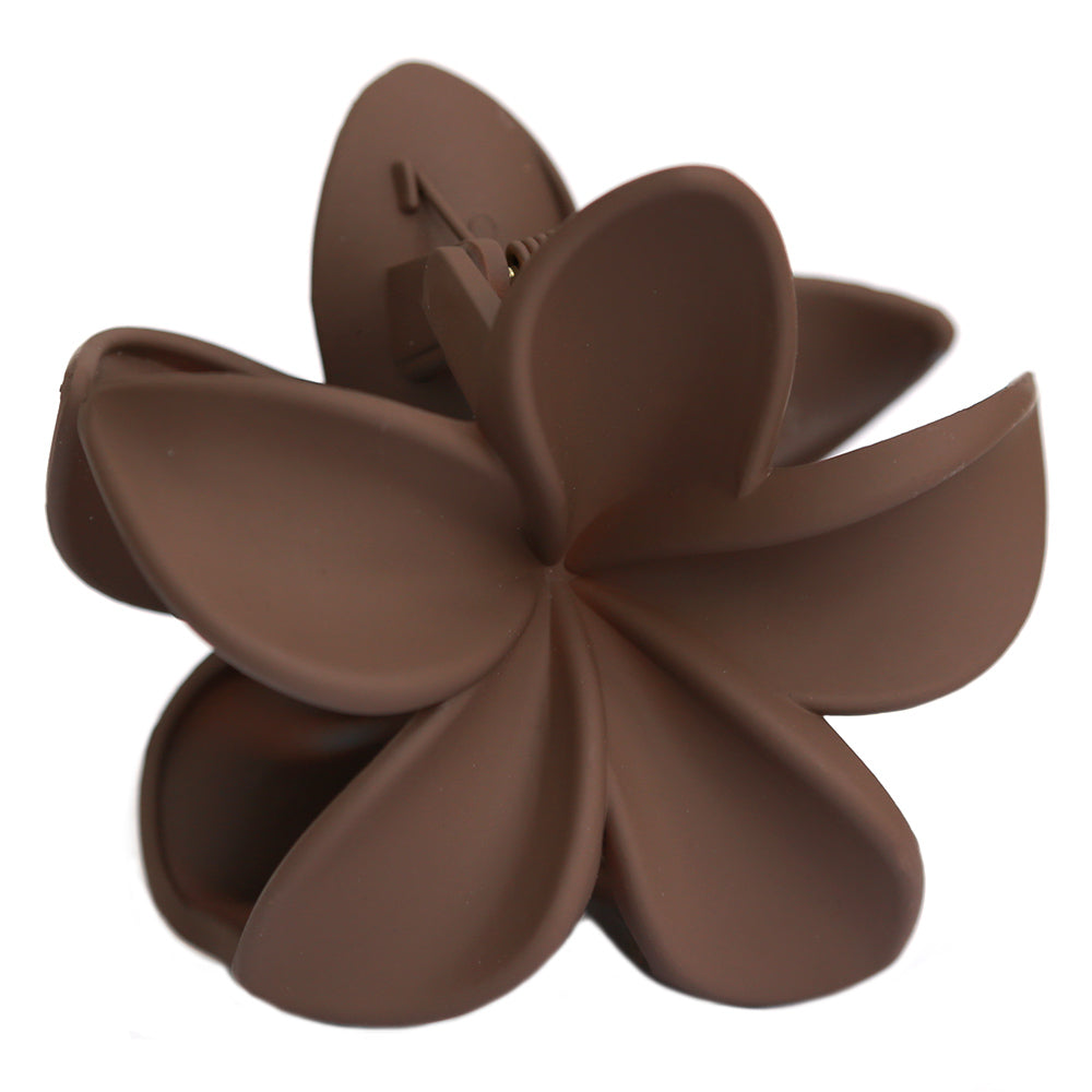 Hair clip flower brown