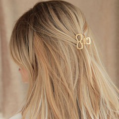 Haarspange Mini-Schleife gold