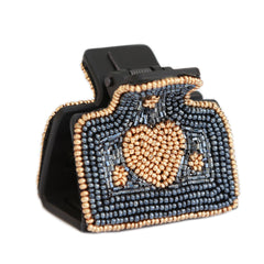 Haarklem beaded heart