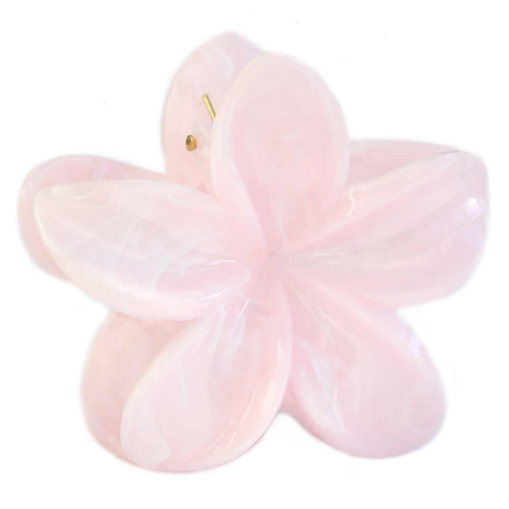 Pinza para el pelo con forma de flor color rosa pastel