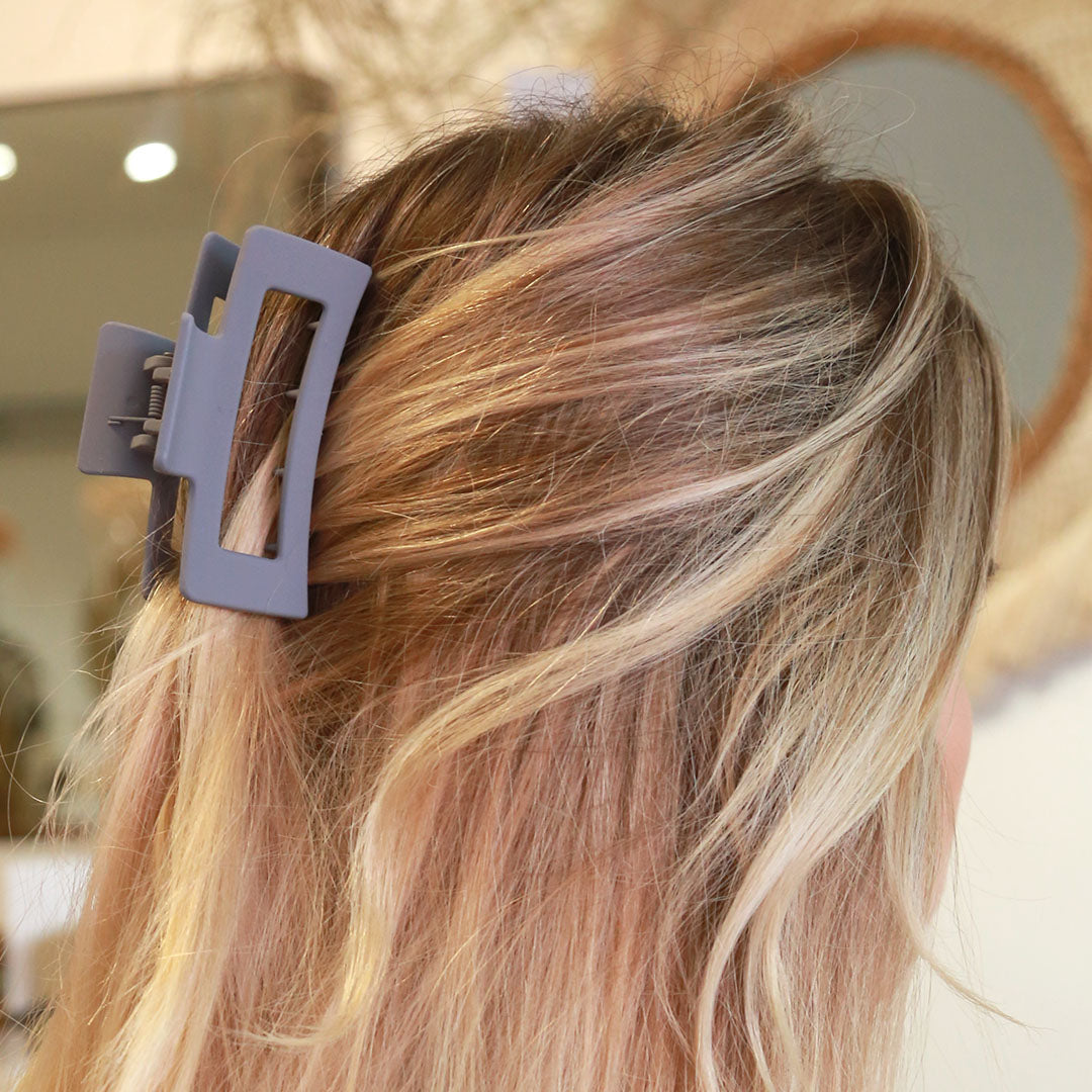 Pinza para el pelo lisa mate lavanda vieja