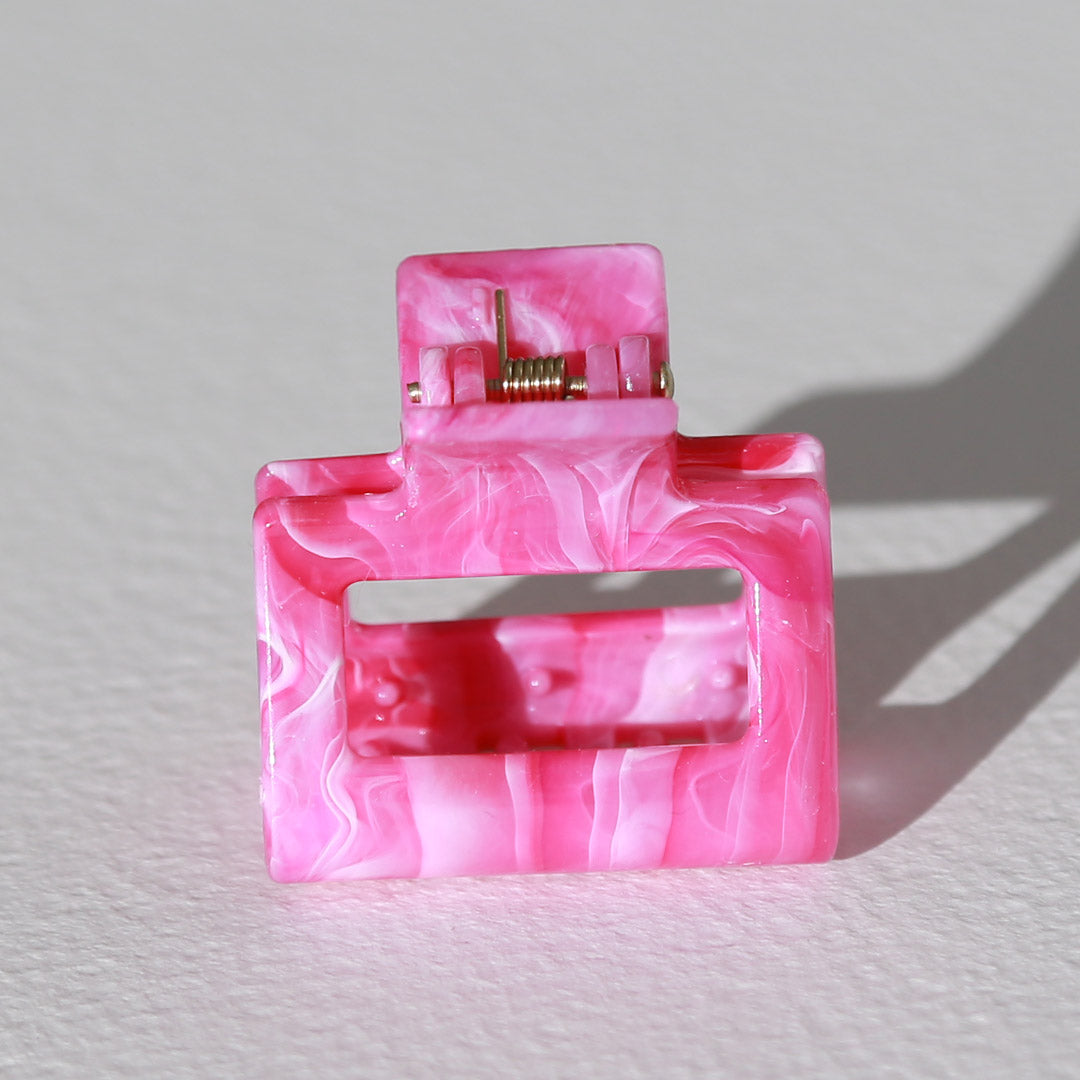 Haarklem swirl roze small