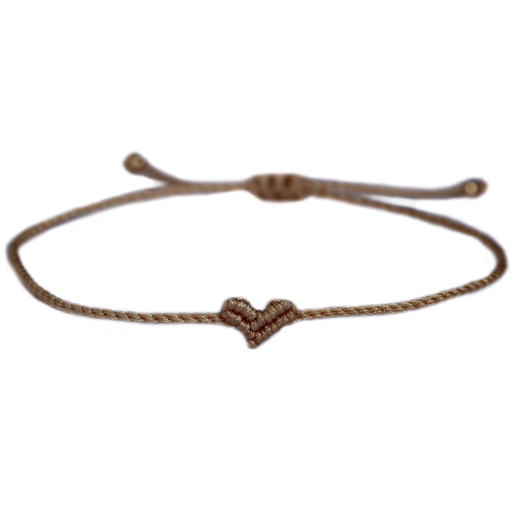 Brazalete de corazón Love Ibiza marrón