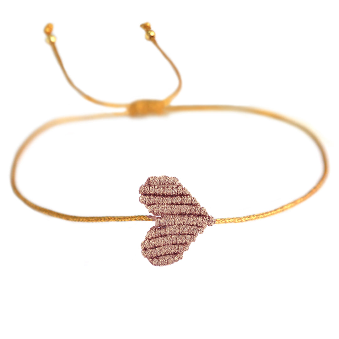 Brazalete corazón champán