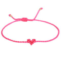 Brassard coeur Love Ibiza rose foncé