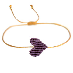 Bracelet lavender heart