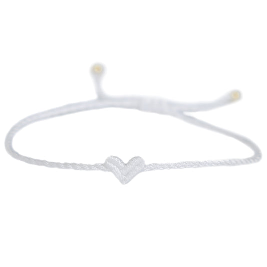 Bracelet cœur Love Ibiza blanc 1000