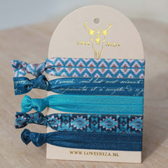 Ibiza elastiekjes Blue script