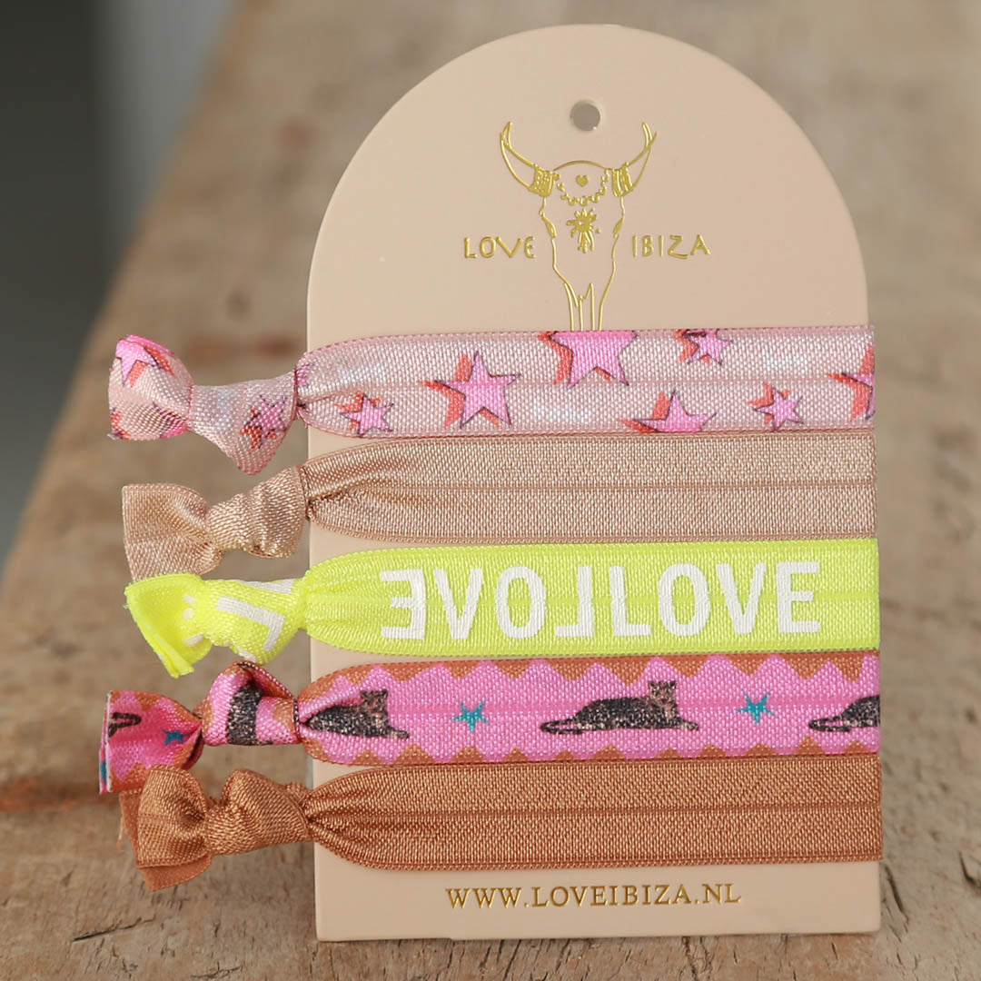 Ibiza Gummibänder Neon Leopard