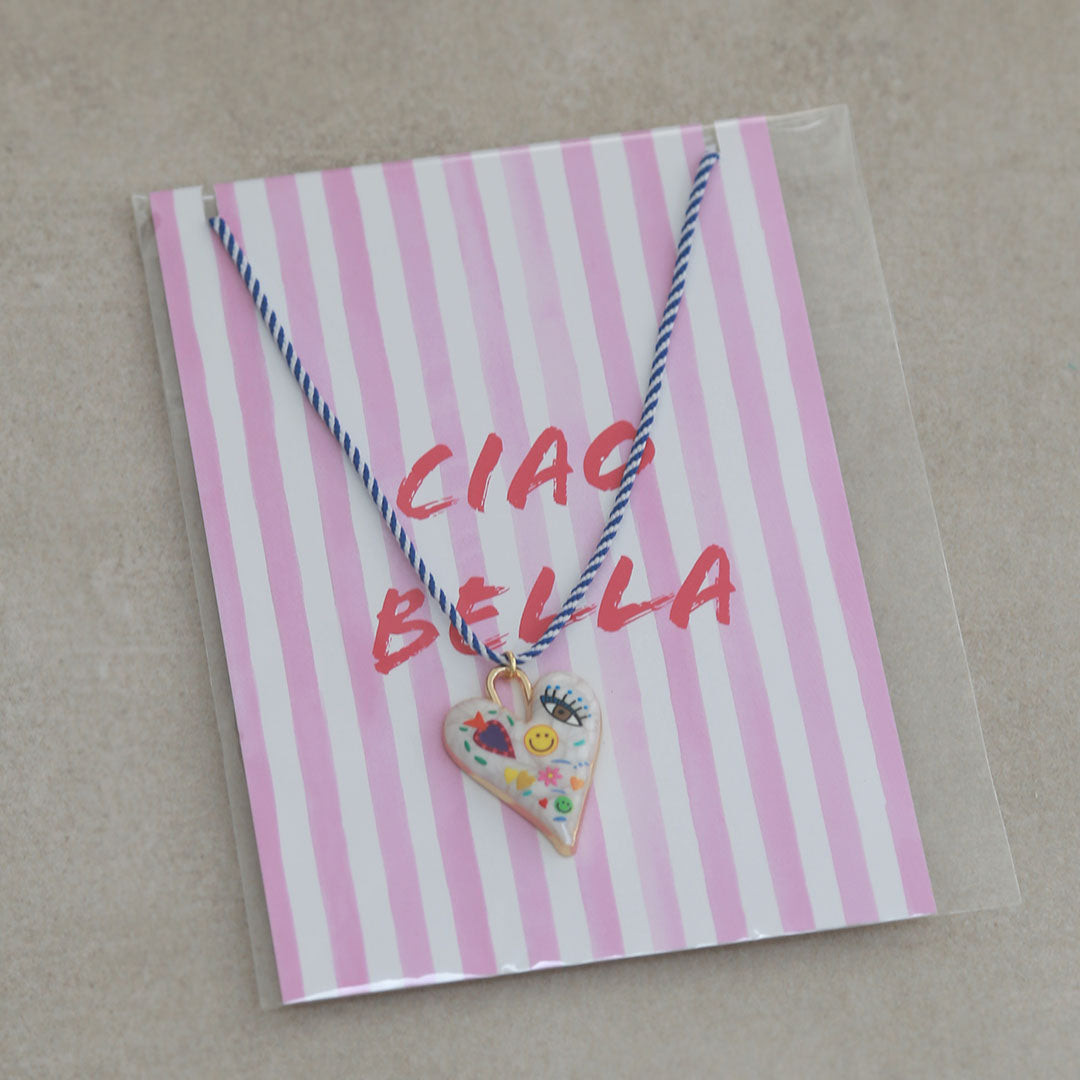 Necklace heart eye smiley