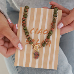 Necklace unakite frida