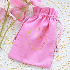 Bolsa de regalo de lino rosa