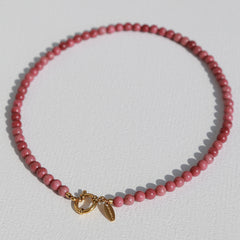 Ketting Javea rosé steen