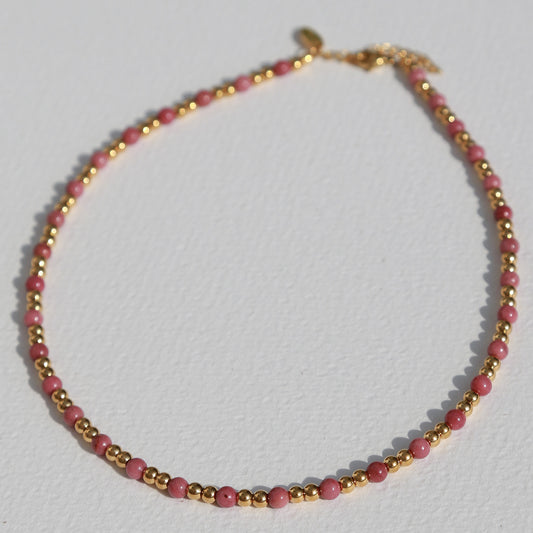 Ketting Moraira rosé steen 1080