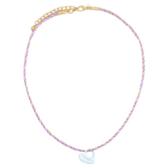 Ketting surf corazón blanco