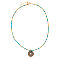 Collar amuleto tibetano azul