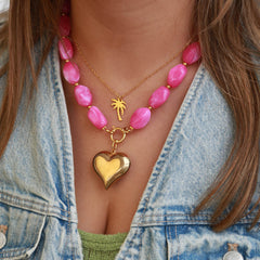 Goldkette rocks rosa
