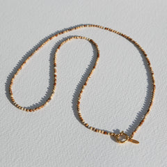 Long collier en jaspe facetté