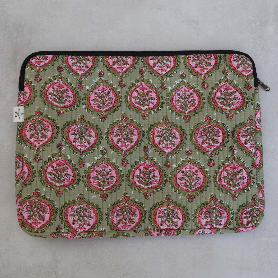 Laptop sleeve Indian green