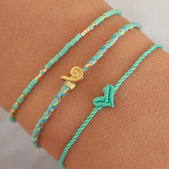 Brazalete de corazón Love Ibiza turquesa