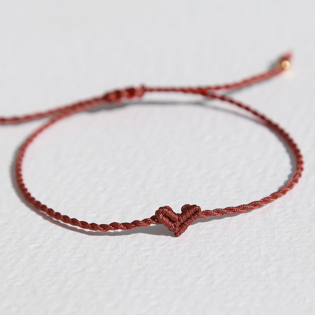Bracelet petit cœur noisette