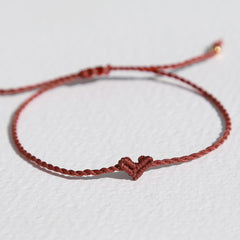 Bracelet petit cœur noisette