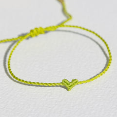Bracelet petit cœur citron vert